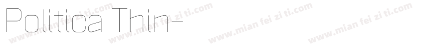 Politica Thin字体转换